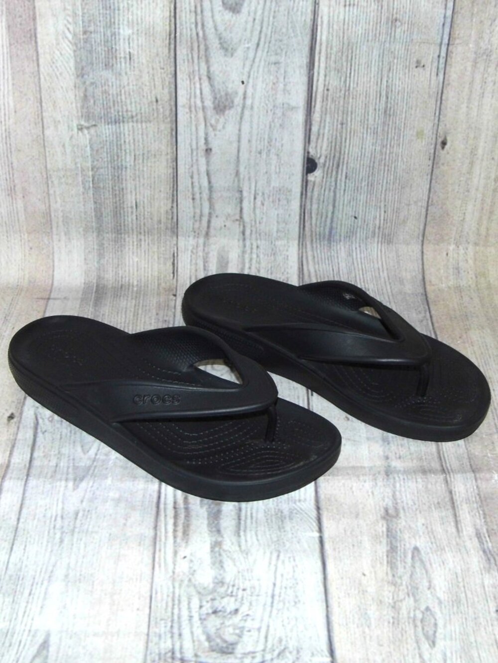 CROCS Classic II Flip Flop Black Sandals Womens Size 10